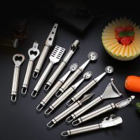 Stainless Steel Fruit Vegetable Tool Potato Peeler Apple Corer Cutter Melon Scoop Fish Scale Scraper Home Kitchen Accessories Graters  Peelers Slicers