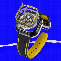 Ma Kehua Philippines watch men square automatic mechanical watch brand waterproof the tourbillon hollow-out bump color tide male table --nb230711❈﹍۩