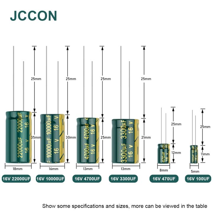 jccon-aluminum-electrolytic-capacitor-high-frequency-low-esr-16v-100uf-220uf-470uf-680uf-1000uf-1500uf-2200uf-3300uf-10000uf