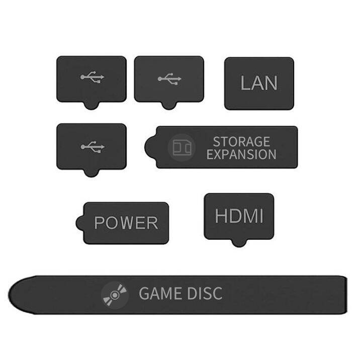 สำหรับ-xbox-series-ชุด-s-x-อุปกรณ์เสริมเครื่องเกมคอนโซลซิลิโคน8ชิ้นชุดฝาครอบกันฝุ่น