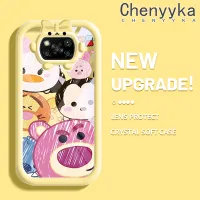 เคส Chenyyyka สำหรับ Xiaomi POCO X3 Poco X3 NFC Poco Pro เคส X3 Mickey S Friends Little Monster Bowknot ปลอกนิ่มกันกระแทกทนต่อการขีดข่วนเคสโทรศัพท์โปร่งใส TPU ซิลิกาเจลฝาครอบป้องกันเลนส์กล้องถ่ายรูป