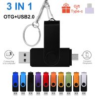 New OTG 3 In 1 SmartPhone Tablet PC Dual Use OTG 2.0 Flash Drive 64GB 32GB 16GB 8GB 4GB Pen Drive Memory Stick (10pcs Free Logo)