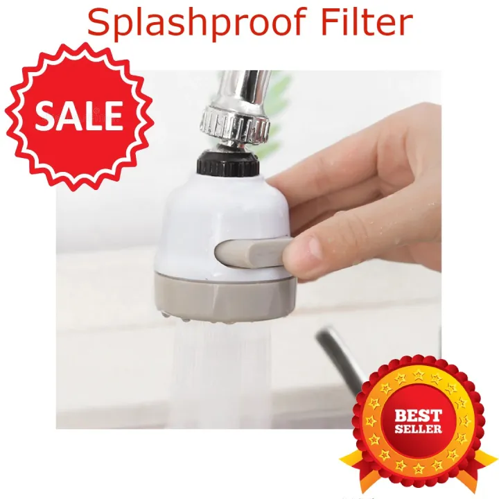 360 Degree Rotate Faucet Booster Adjustable Shower Water Saver Extender