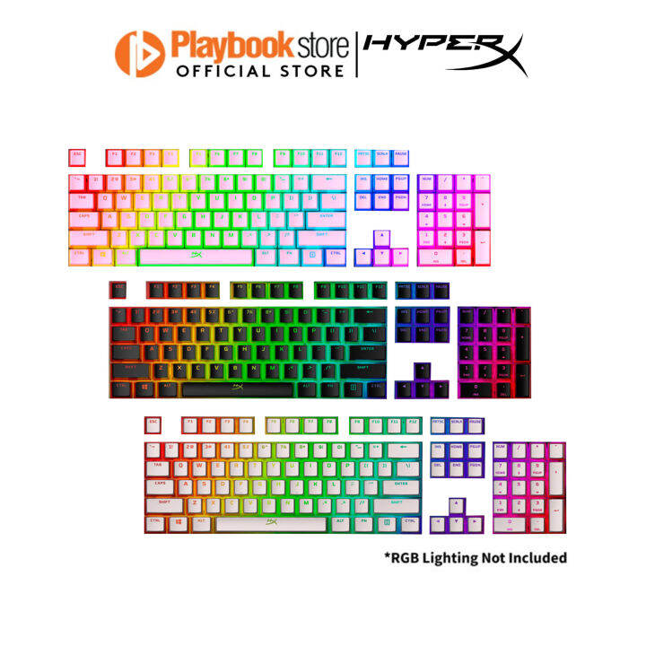 HyperX Pudding Keycaps Full Set 104 Key Set US-Layout Durable Double ...