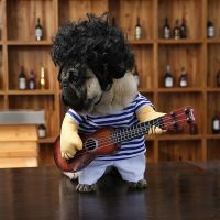 ZZOOI Funny Guitar Dog Clothes Halloween Costumes Pet Clothing Pet Puppy Coats For Puppy Dog French Bulldog Outfit For Kitten