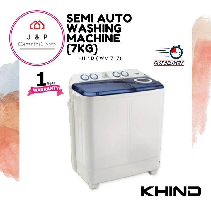 KHIND Semi Auto Washing Machine 7KG ( WM717 ) 半自动洗衣机 [ READY STOCK 现货 ...