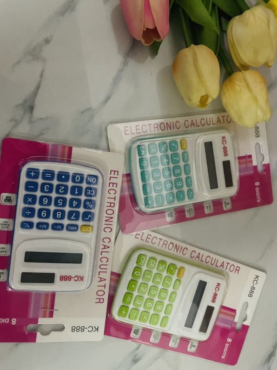 ขายดีเครื่องคิดเลขจิ๋วขนาดพกพา8หลักcalculatorขนาด6-10cmคละสีปุ้มกดถนัดมือใช้แบตเตอรี่เครื่องคิดเลขจิ๋ว