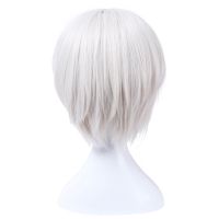 L-email wig Nier Automatas 2B 9S Cosplay Wigs White Short Men Cosplay Wigs Halloween Heat Resistant Synthetic Hair No.2 Type B