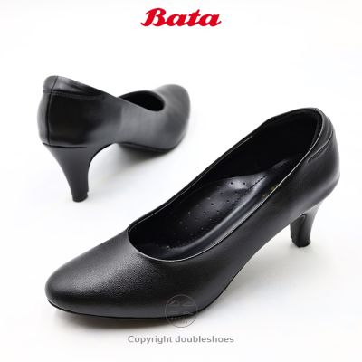 Bata รองเท้าคัทชูนักศึกษา คัทชูทางการ หัวแหลม ส้น 2.5 นิ้ว รุ่น 751-6873 ไซส์ 36-41 (3-8)