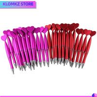 KLOMKZ สีแดงเเดง ปากกาลูกลื่น รูปหัวใจ สีแดงกุหลาบแดง ปากกาสำนักงานสวย 32ชิ้นค่ะ 1mm ครับ วันวาเลนไทน์