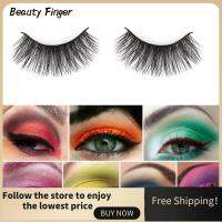 BEAUTY FINGER ขนตาสีดำหนา5คู่,เครื่องสำอางสีดำขนตาปลอม