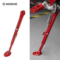 ❂ NICECNC Motocross Adjustable Kickstand Side Stand Aluminum Lowering Links For Honda XR650L XR 650L 1993-2023 2022 2021 2020 Red