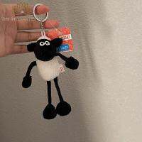 THE INTERNET สร้างสรรค์และสร้างสรรค์ น่ารักน่ารักๆ Shaun The Sheep จี้ห้อยกระเป๋า จี้ของเล่นยัดไส้ ผ้าฝ้ายพีพี การออกแบบการ์ตูน จี้รูปแกะ หัวเข็มขัดกุญแจสไตล์เกาหลี ที่ใส่กุญแจผู้หญิง พวงกุญแจตุ๊กตาผ้า