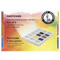 DANIEL SMITH Hand Poured Watercolor Half Pan Sketcher Set (6 half pan) W285650005