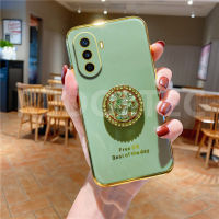 For Huawei Nova Y70 / Nova Y61 / Nova Y90 Case 6D Electroplated Letters Soft TPU Phone Case With Crystal Diamond Metal Ring Holder Cover