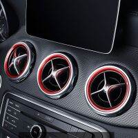 [สุดฮอต] สำหรับ Mercedes Benz CLA C117หุ้มเครื่องปรับอากาศรถยนต์คลาส CLA180สติกเกอร์แหวน CLA CLA220d CLA250ฝาครอบตกแต่งช่องแอร์