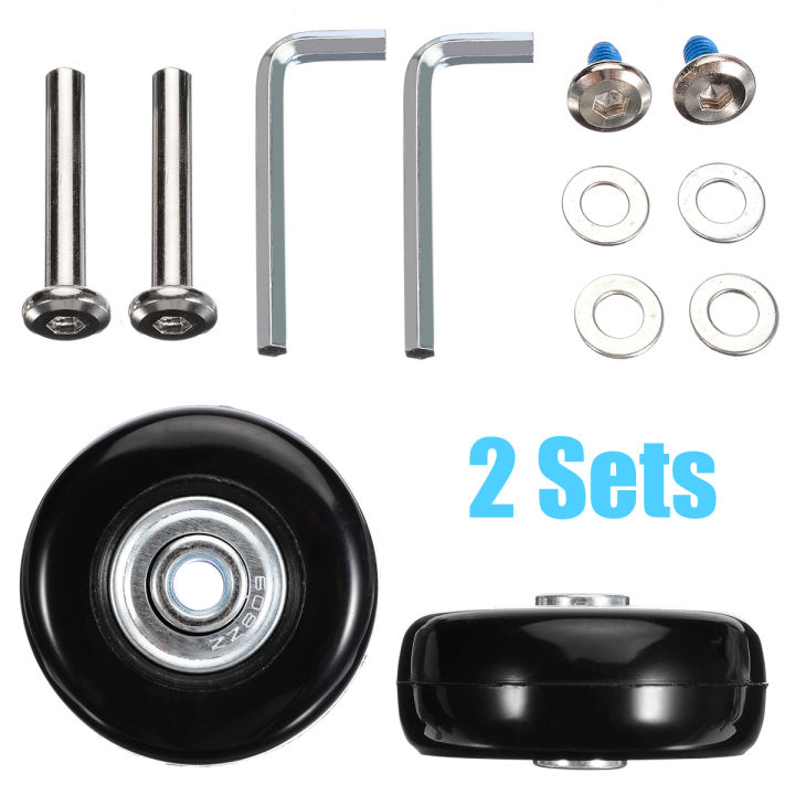 mayitr-2-sets-luggage-suitcase-replacement-kit-od-45mm-wheels-roller-hardware-furniture-casters-furniture-protectors-replacement-parts