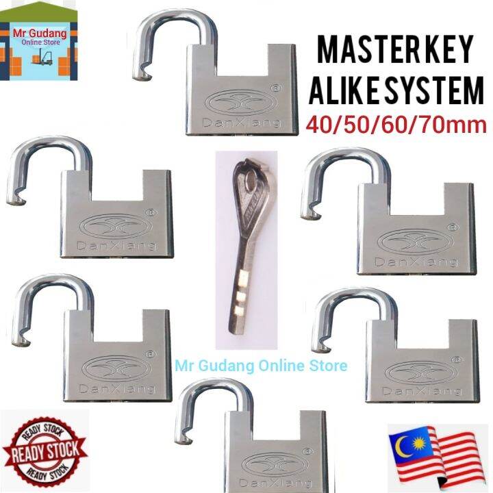 1 key/pc 4070mm Security Padlocks Pad Lock Master Key House Lock Door