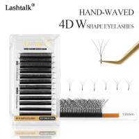 Lashtalk 4D W รูปร่างตัวต่อขนตาปริมาณพัด Premade ขนตาปลอม Bloom มิงค์ Faux แต่งหน้าอ่อนๆธรรมชาติจาก Nagaraku