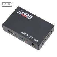 HAF0083 อุปกรณ์หน้าจอเดียวกัน HDMI Splitter 1ใน4ออก หนึ่งลากสี่ ความละเอียดสูง ตัวแยกสัญญาณที่รองรับ HDMI 1x4 การติดตั้งอย่างรวดเร็ว เข้ากันได้กับ3D สำหรับจอแสดงผล/แอลซีดีทีวี/โปรเจคเตอร์ /stb