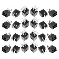 100Pcs 4.2mm Black 6P Female Socket 2X3P Curved Needle for Computer ATX Graphics Card GPU Pci-E Pcie Power Connector