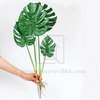 Homequarterbkk-Monstera Bunch 4 Leaves มอนสเตอร่า 4 ใบ ใบไม้ ดอกไม้ ปลอม ดอกไม้ประดิษฐ์ ตกแต่ง จัด แจกัน ตกแต่งร้าน ไม่ต้องรดน้ำ ราคาต่อสินค้า 1 ชิ้น