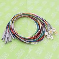 【YY】10pcs Din1.5 plug and Copper plated gold cap electrode sleep in EEG cable,Contains electrode fixing cket,apply to EEG hat.