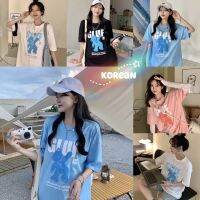 Korean  เสื้อยืดเกาหลี GIUF โอเวอร์ไซส์ ตัวใหญ่ สกีนมาตรฐาน ผ้าเด้ง ผ้าไม่ติดตัว ระบายอากาศ คล้ายความร้อนดีเยี่ยม  C-225