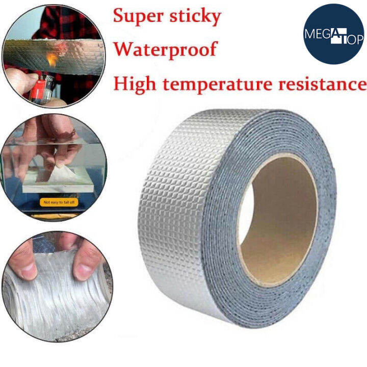 MEGATOP 5/10cm Aluminum Tape Temperature Resistance Waterproof Tape