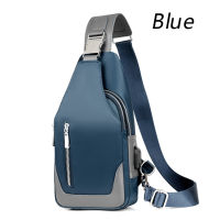 Mens Messenger bag shoulder Oxford cloth Chest Bags Crossbody Casual messenger bags Man USB charging Multifunction Handbag