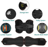 Lumbar Back ce Support Belt - Waist Support with Pulley System for Back Pain Relief,Sciatica,Spinal Stenosis,Scoliosis