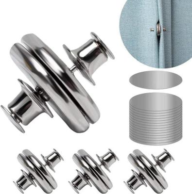 【LZ】 Magnetic Curtain Button Clip Detachable Magnet Buckle For Curtain Light Leakage Prevention Button No-punching Buckle Home Decor
