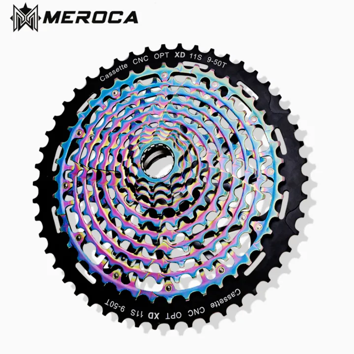 MEROCA XD Cassette 11/12 Speed CNC Ultra Light Hollow Rainbow Color