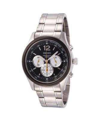 JamesMobile นาฬิกาข้อมือยี่ห้อ Seiko Men Chronograph Aviator รุ่น SRW011P1 - Black
