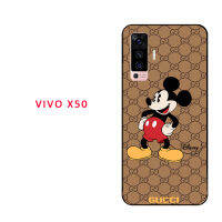 มาใหม่ล่าสุดเคสเคสมือถือซิลิโคนอย่างนุ่มสำหรับโทรศัพท์ VIVO X50ขาตั้งโทรศัพท์ลวดลายเดียวกันและมีเชือกผูก