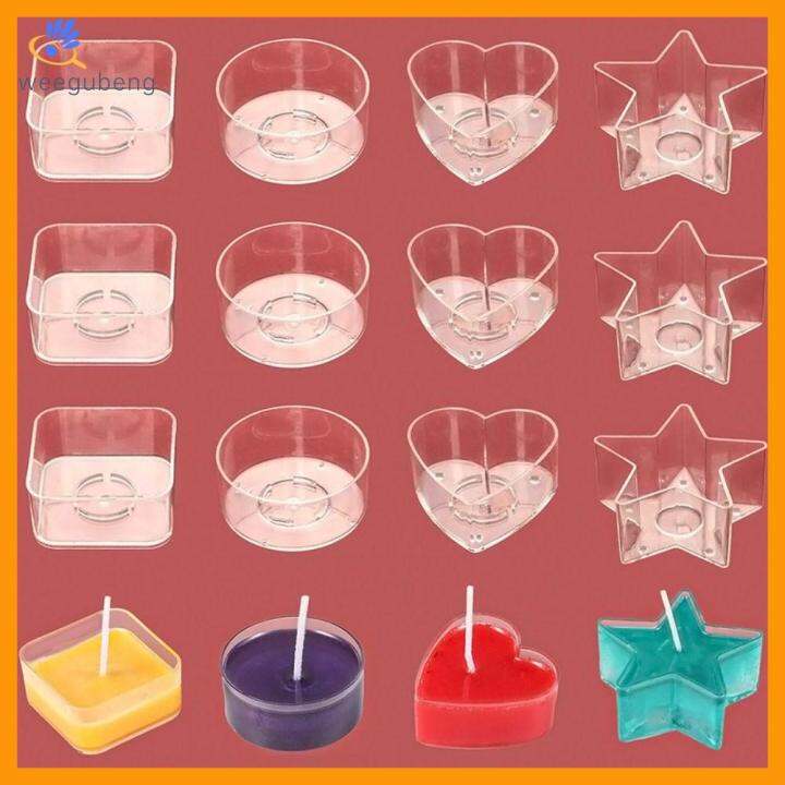 WEEGUBENG 10Pcs Candle Making Supplies Tealight Cups Holders Heat