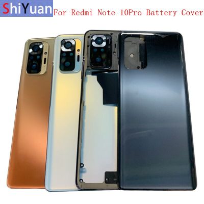 Battery Cover Rear Door Housing Back For Xiaomi Redmi Note 10 Pro Battery Cover with Middle Frame Camera Frame Replacement Parts Replacement Parts