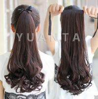 YUANTA วิกผมหางม้าปลอม ปลายลอนหยักโศกใหญ่ ponytail wig