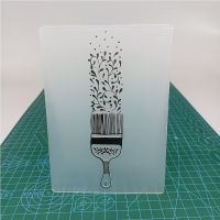 Painting Leaf Background Embossing Folder Plastic Plates New 2023 For DIY Scrapbooking Paper Card Die Cuts Decoration Embosser