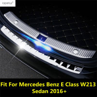 อุปกรณ์เสริมสแตนเลสสำหรับ Benz E-Class E CLASS W213ซีดาน2016-2021ประตูด้านหลังกันชน Sill แผ่นฝาครอบ Trim