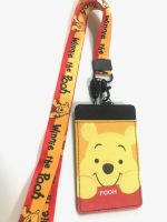 Pooh yl b สายคล้องคอ สายคล้องบัตร ที่ใส่บัตร ซองใส่บัตร ที่ใส่บัตร พร้อมสายคล้องคอ ลาย pooh  หมีพูห์  เหลือง แดง  big     งานดี สวยงาม  BY  NPNN  SHOP