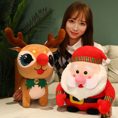 New 20-53CM Santa Claus Cute Plush Toy Christmas Reindeer Plush Doll Pillow Xmas Stull Toys Home Decor Christmas Best Gifts For Children Kids Girls Bo