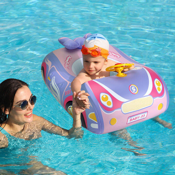 Baby Float Boat Foot Float UV Cut Sunscreen Removable Sunshade Baby