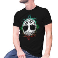 Jhpkjyggdrasil Nine realms 9 Worlds Viking World ASH World Tree TShirt Mens 100 cotton Casual T-shirts Loose TOP Size S-3XL