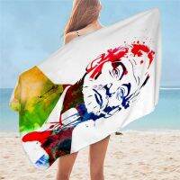 【CW】 Bill WatercolorMicrofiberBathTowelsForAdultsKidsBeachTowels140x210cmBreathableComfortSoftQuick Drying