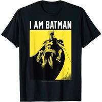 HOT ITEM!!Family Tee Couple Tee Adult T-Shirt DC Comics I Am Batman Yellow Dark Poster Fill T-Shirt - Mens T-Shirt