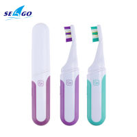 Electric Toothbrush Sonic Battery travel Teeth brush holder Portable with 2 Replacement Brush Heads Waterproof