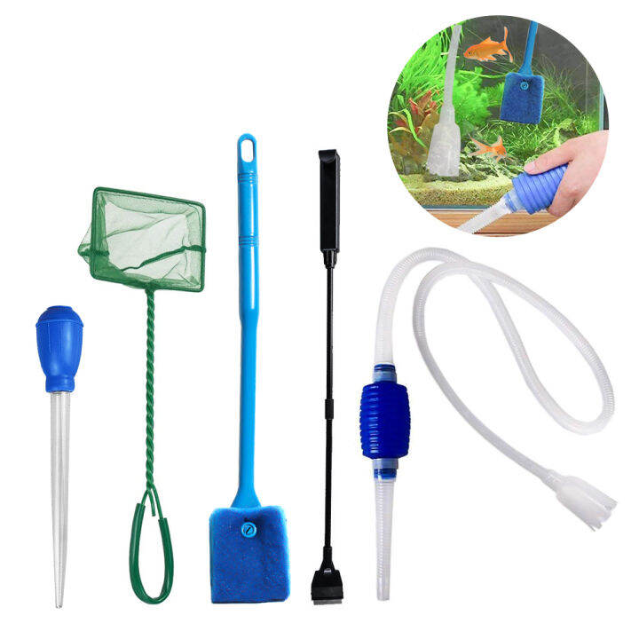 5 in 1 Aquarium Fish Tank Cleaning Tools Kit Aquarium Gravel Cleaner