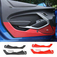 SHINEKA Carbon Fibre Look Car Door Anti-Kick Sticker Anti-dirty Door Stickers Decoration Accessories for Chevrolet Camaro 2017+