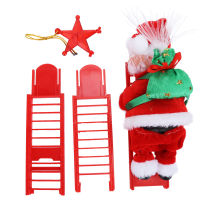 [EnidJuli] Xmas Electric Santa Claus Climbing Ladder Christmas Toy Home Ornament Decoration Children Gift